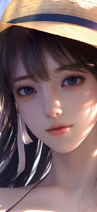 夏日海滩女生