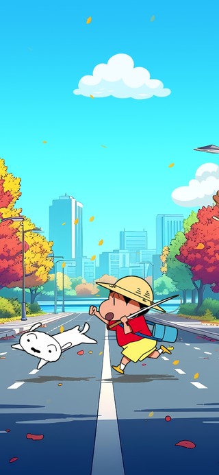金秋美景X蜡笔小新