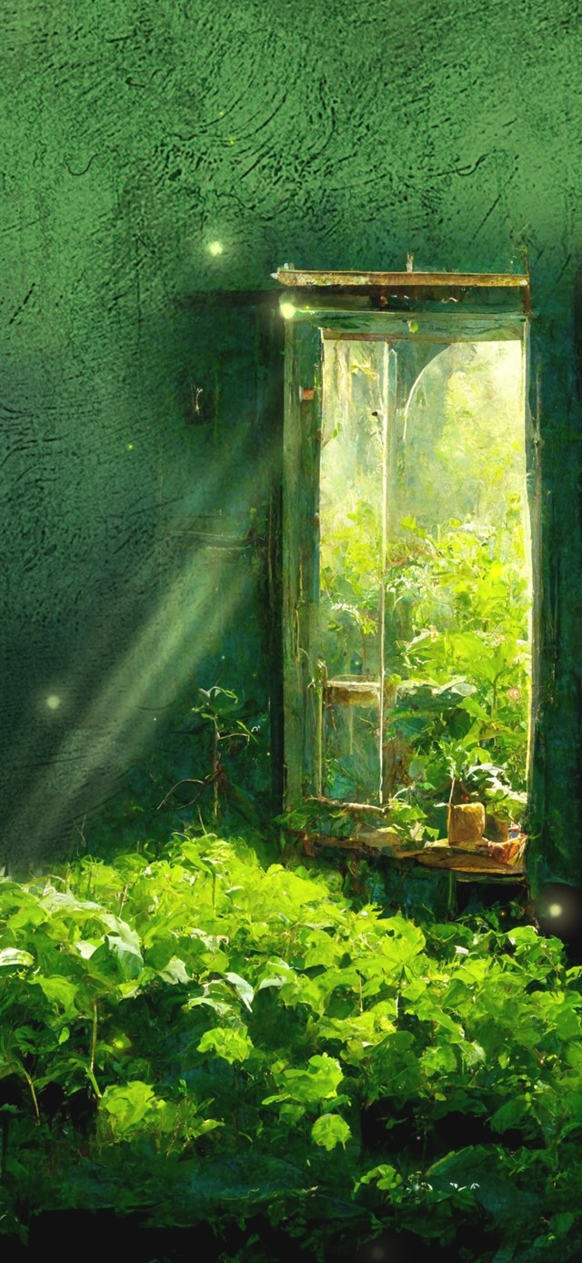 种在桌面的一米阳光（护眼油画）