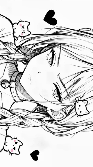 线稿少女kuroha欲语