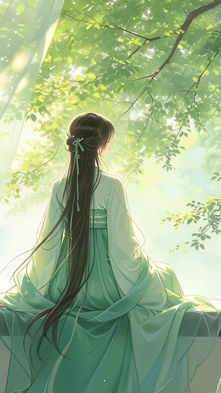 治愈系古风美女