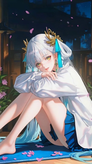 静谧夜晚美少女今汐