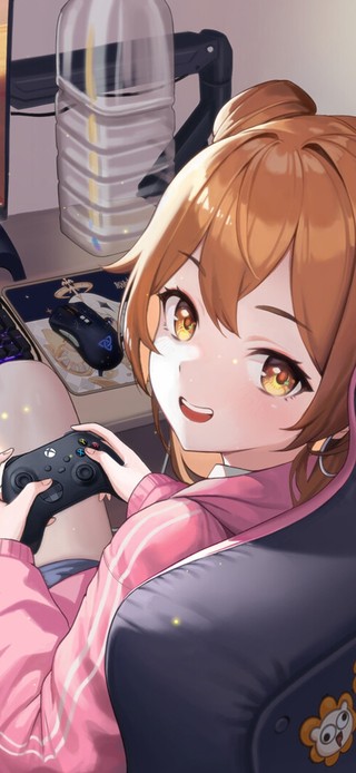 4K电脑游戏房间女孩