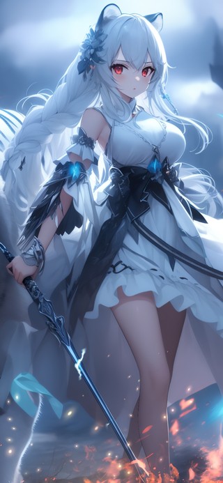 古堡白虎少女