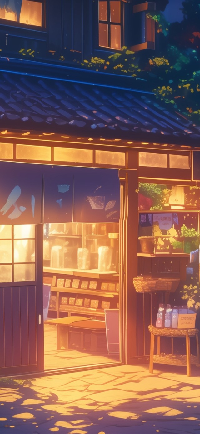 夜晚的小店