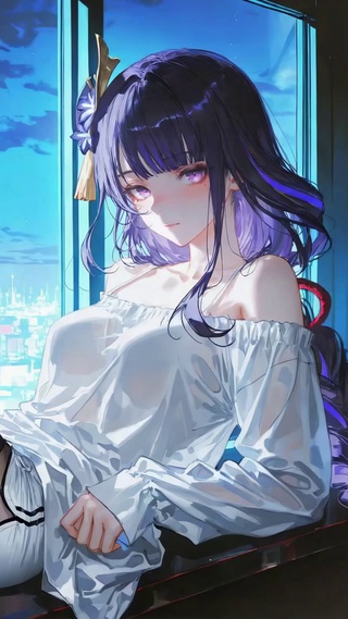都市夜景黑丝长腿少女
