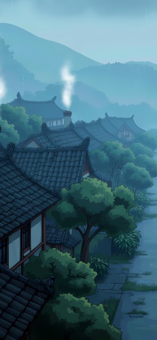江南烟雨古镇