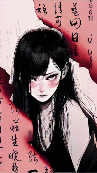 黑发少女（作者：千命门）
