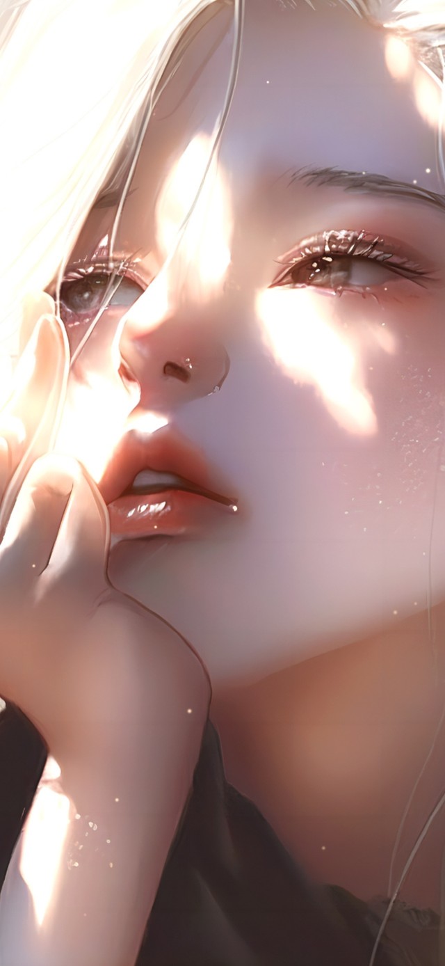 陶醉阳光下的少女