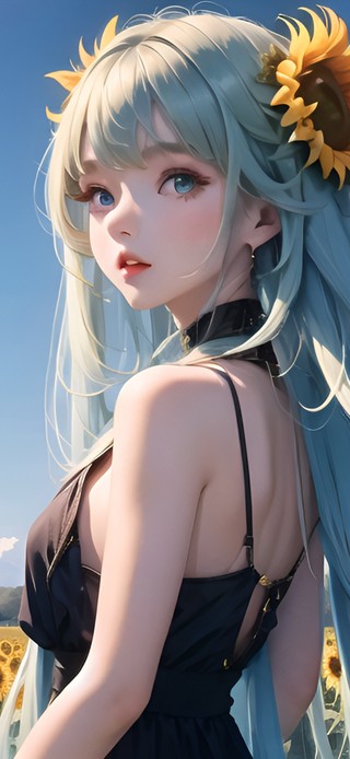 向日葵花海女孩