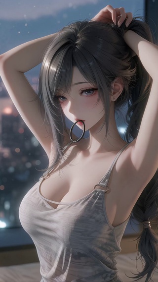 扎头发的女孩