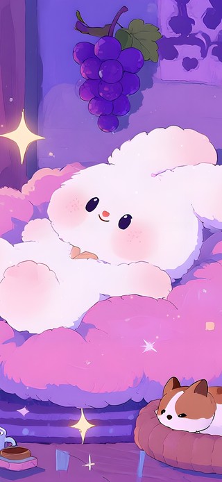 雨夜云朵兔