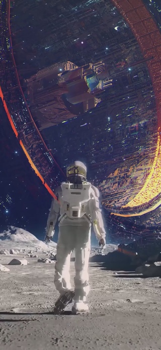 太空人漫步卫星空间站