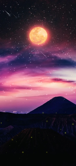 月下星空
