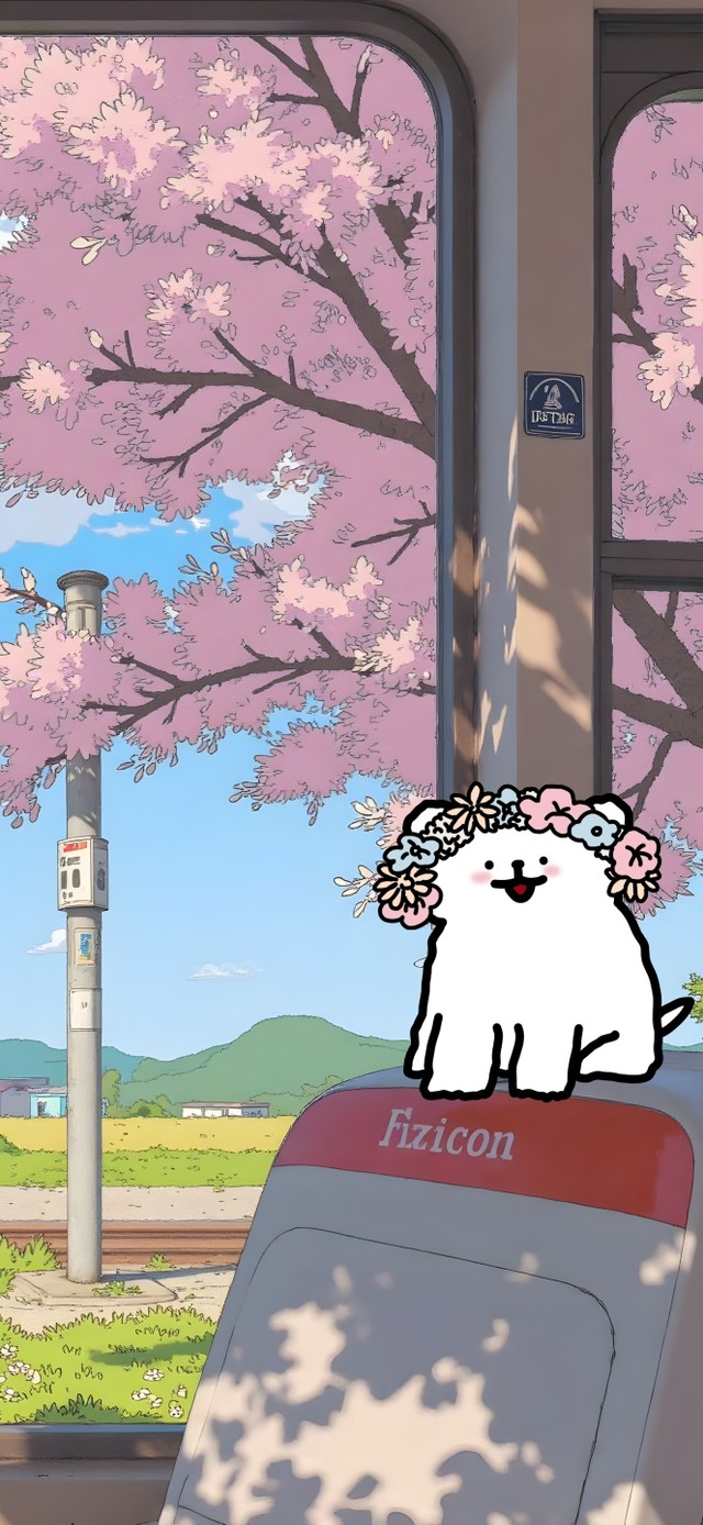 线条小狗的快乐春游