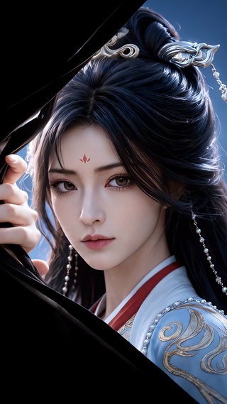 古风清冷美人撕开屏幕