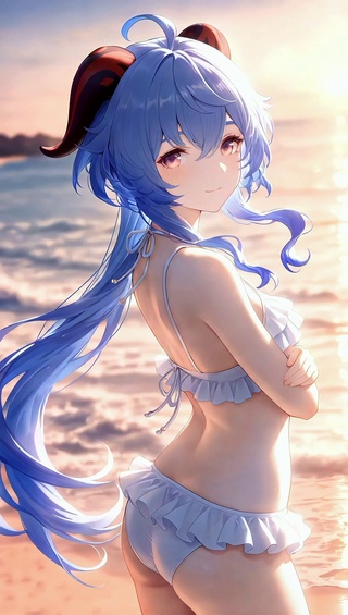 甘雨丨夏日海滩