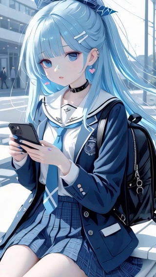 广场女孩