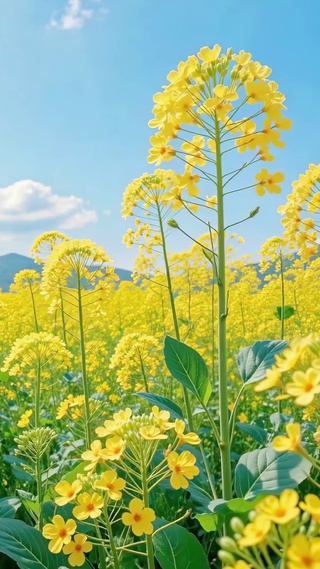 晴日花海菜花黄