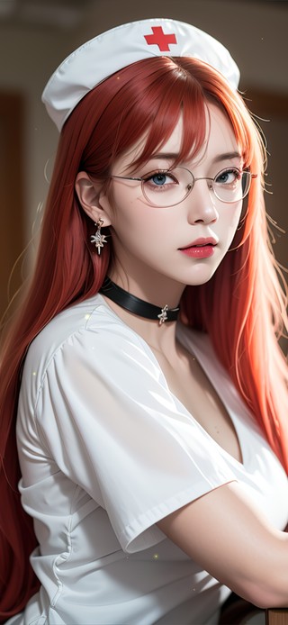 戴眼镜的护士姐姐