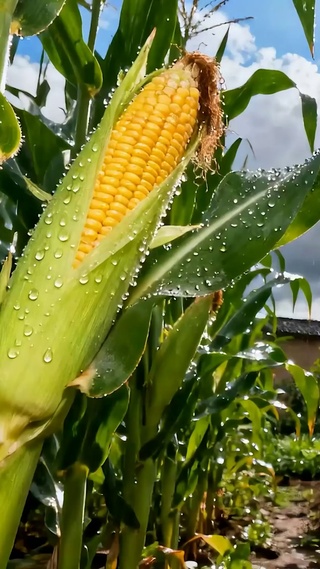 护眼雨天玉米树