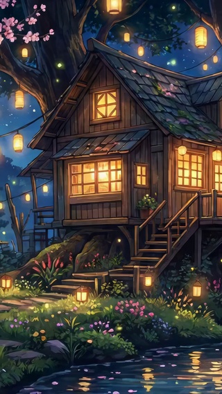 童话森林夜景