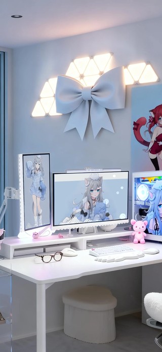 电竞房间窗外雪