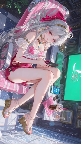 少女的惬意时光