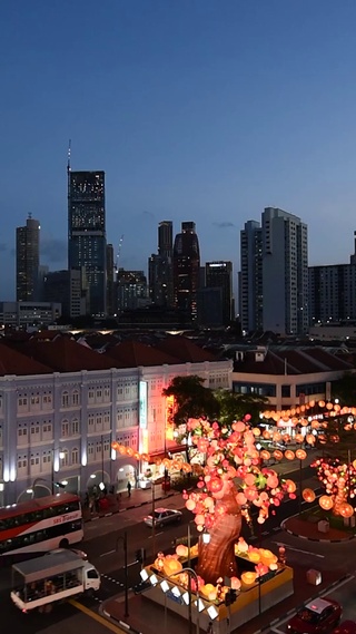 4K 唐人街 唐人街新年街景