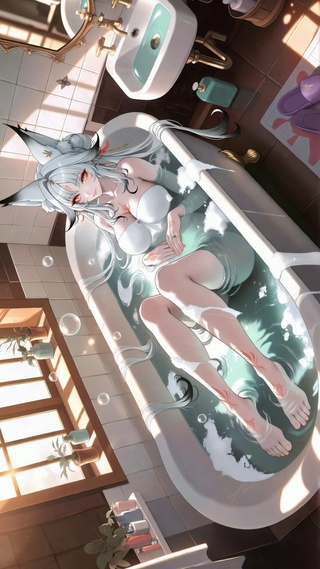 浴室狐耳少女心月狐