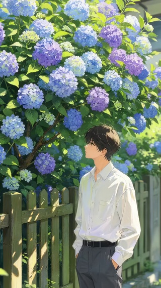 赏花少年
