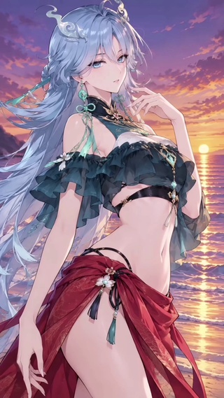 暮色海