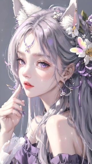 紫发蝴蝶仙子