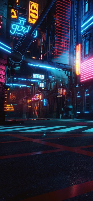 赛博朋克城市街道