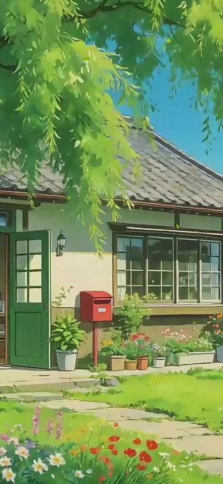 乡村柳树