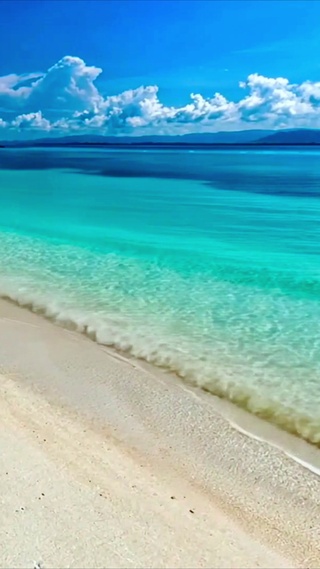 唯美沙滩海浪4K