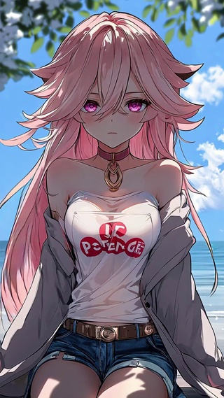 海边吹风