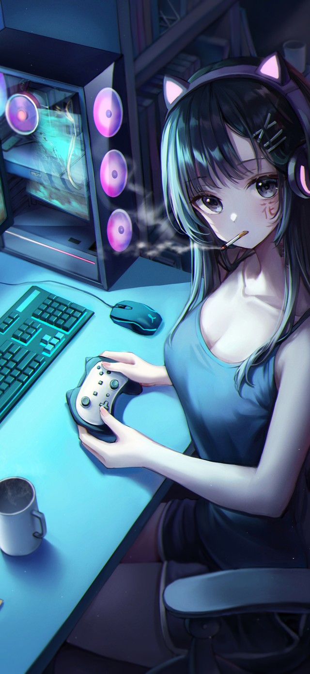 4K熬夜电竞少女