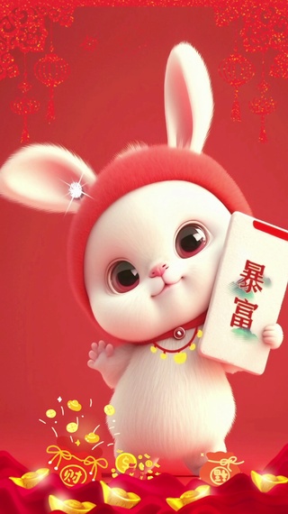 恭喜发财兔兔