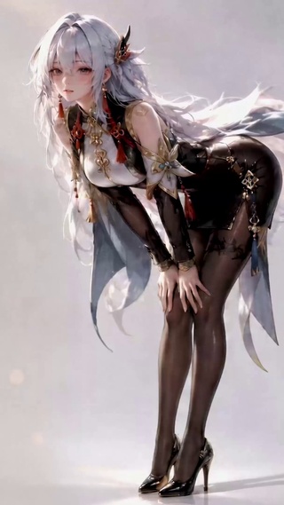 白发旗袍美少女