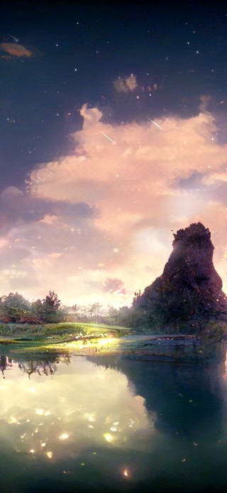 4k 唯美梦幻仙境星空