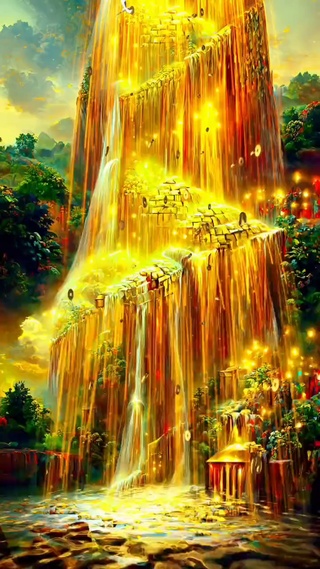 金山金水金瀑布