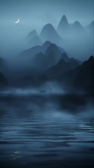 寒江孤影
