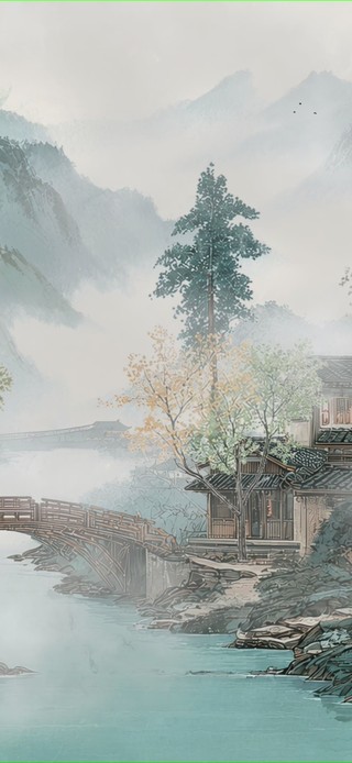 桥渡云山