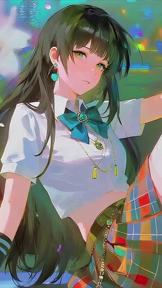 校服少女的樱花境