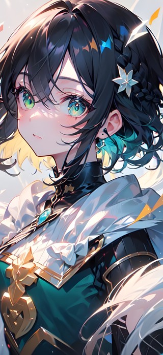 白小狸壁纸-黑发少女