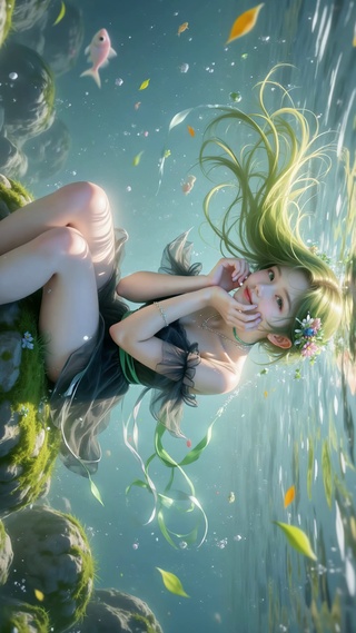 水中少女CG