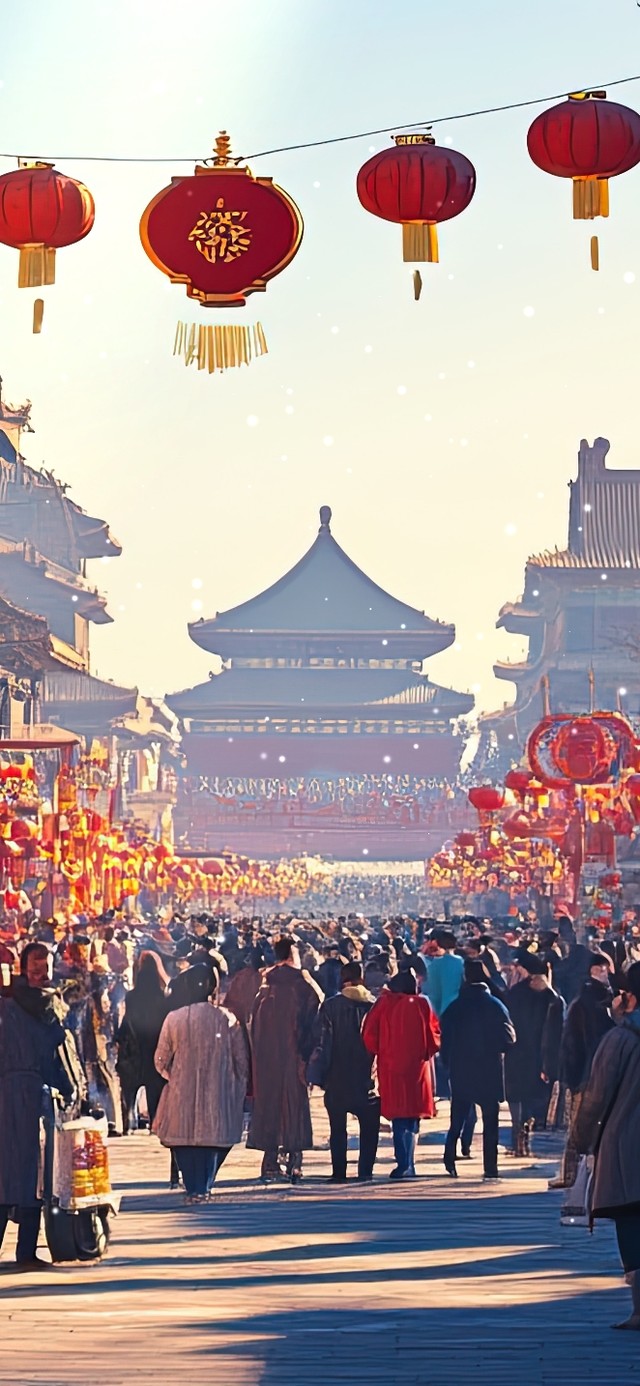 年味十足的北京街道