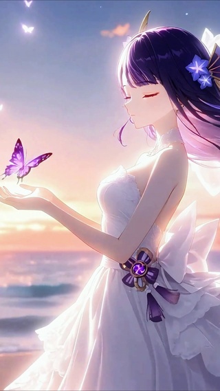 雷电将军丨紫纱夕照丨