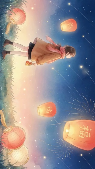 仰望星空的女孩